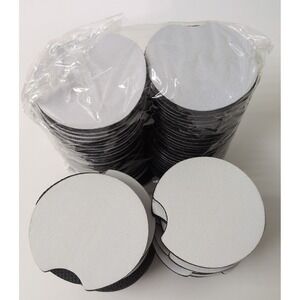 Unbranded Sublimation Car Coaster Blanks 60 Pieces White New DIY Craft Supplies